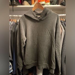 Outerknown Sur snap hoodie. M. Faded Black.